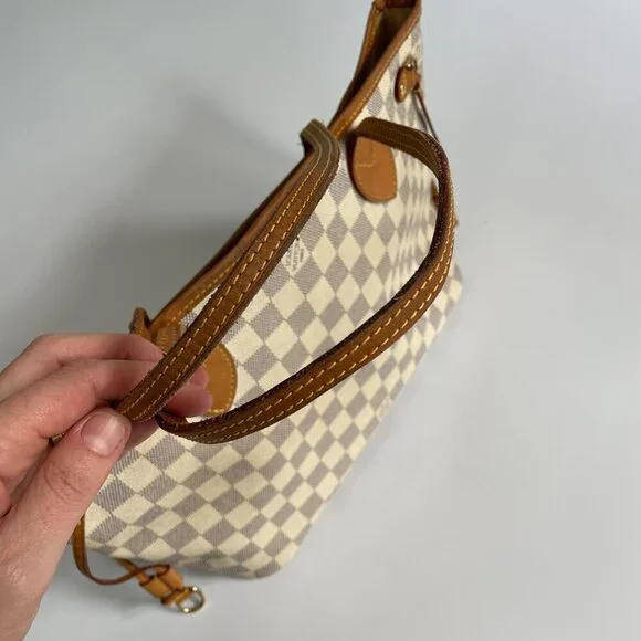 Louis Vuttion | Neverfull PM | Damier Azure | Cream & Blue | Preloved - Picture 4 of 12
